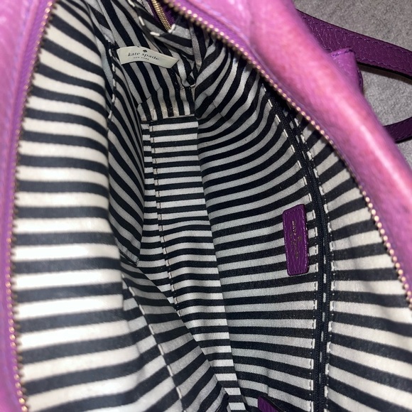 Kate Spade VIOLET PURPLE Shoulder Bag All Pebble Leather Purse - Picture 10 of 12